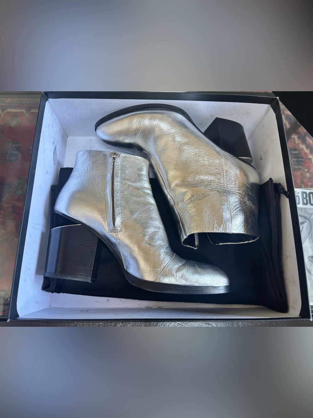 Alexander Wang Metallic Silver Gabi Booties ⛓️✨Absolute showstoppers.